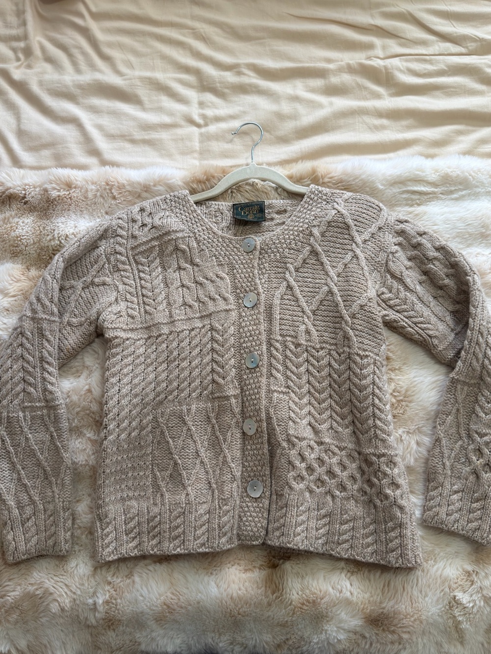 Carraig Donn Cable Knit Button-Up Cardigan
